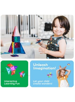 PicassoTiles PicassoTiles Mini Diamond Collection Travel Size Magenetic Building Block Set (60 Pieces)  - Image 5