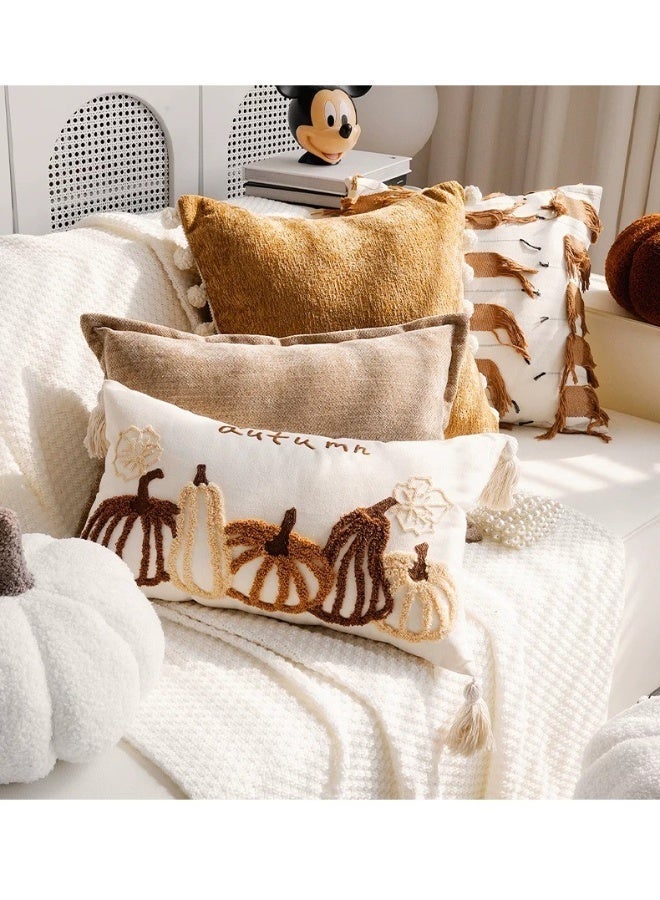 Light luxury simple style pillow pillowcase cute pumpkin soft sofa pillow cover sofa bed seat pillow cushion - Image 1
