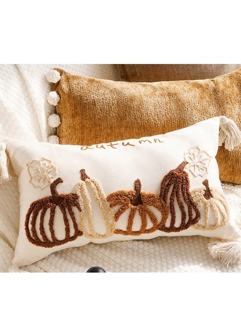 Light luxury simple style pillow pillowcase cute pumpkin soft sofa pillow cover sofa bed seat pillow cushion - Image 2