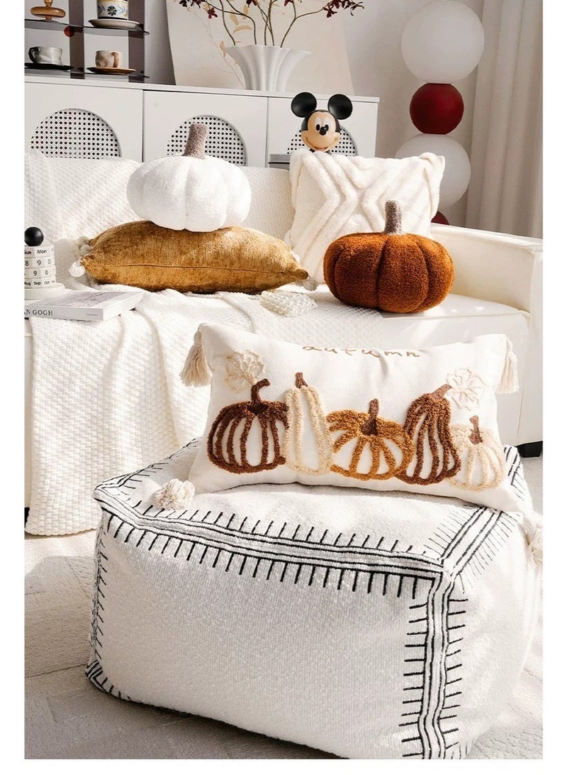 Light luxury simple style pillow pillowcase cute pumpkin soft sofa pillow cover sofa bed seat pillow cushion - Image 3