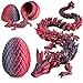 LOCYFENS 3D Printed Dragon Eggs with Dragon Inside Rainbow Articulated 3D Dragon Toys with 3D Dragon Eggs Crystal Dragon Red Yellow Blue - Image 3