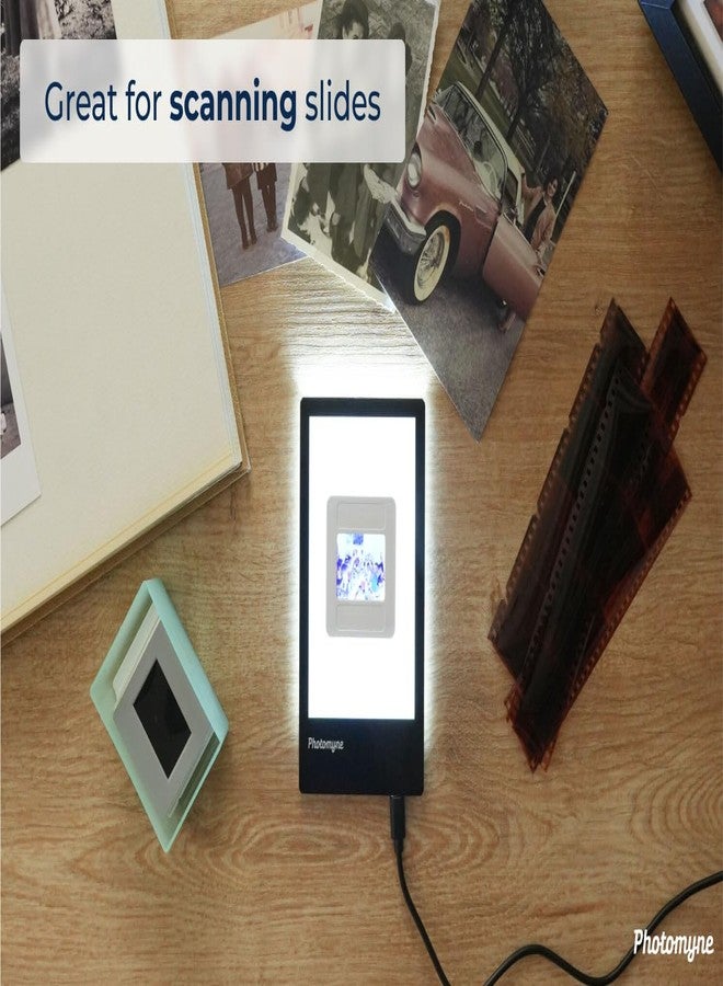 Photomyne Mini Light Pad Backlight | Slides & Negatives Viewer | Professional Portable Light Box for Scanning & Viewing Slides and Film Negatives (Includes USB Adapter) - Black - Image 5