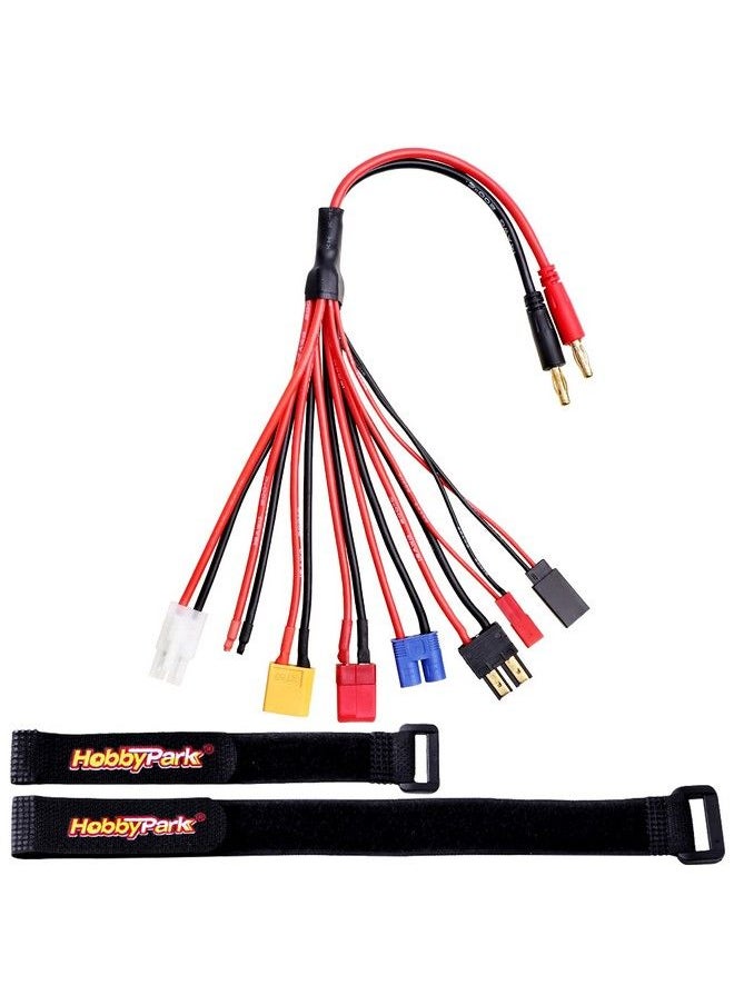 colourmist - Rc Lipo Battery Charger Adapter Connector Splitter Cable 8 In 1 Convert Wire Fit For 4.0Mm Banana Plug To T Plug Deans Trx Tamiya Xt60Ec3 Jst Futaba - Image 1