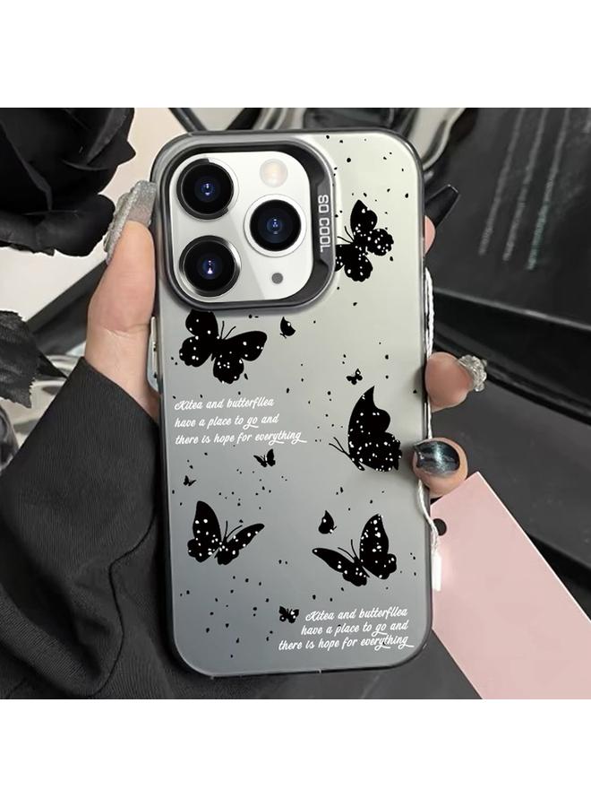 S-TOP Case For iPhone 11 Pro Silver Painting PC Hybrid TPU Phone Case - Image 1
