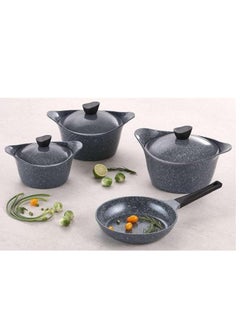 Badraig 18 Pieces Granite Cookware Set  Made In Saudi Arabia  - Image 3