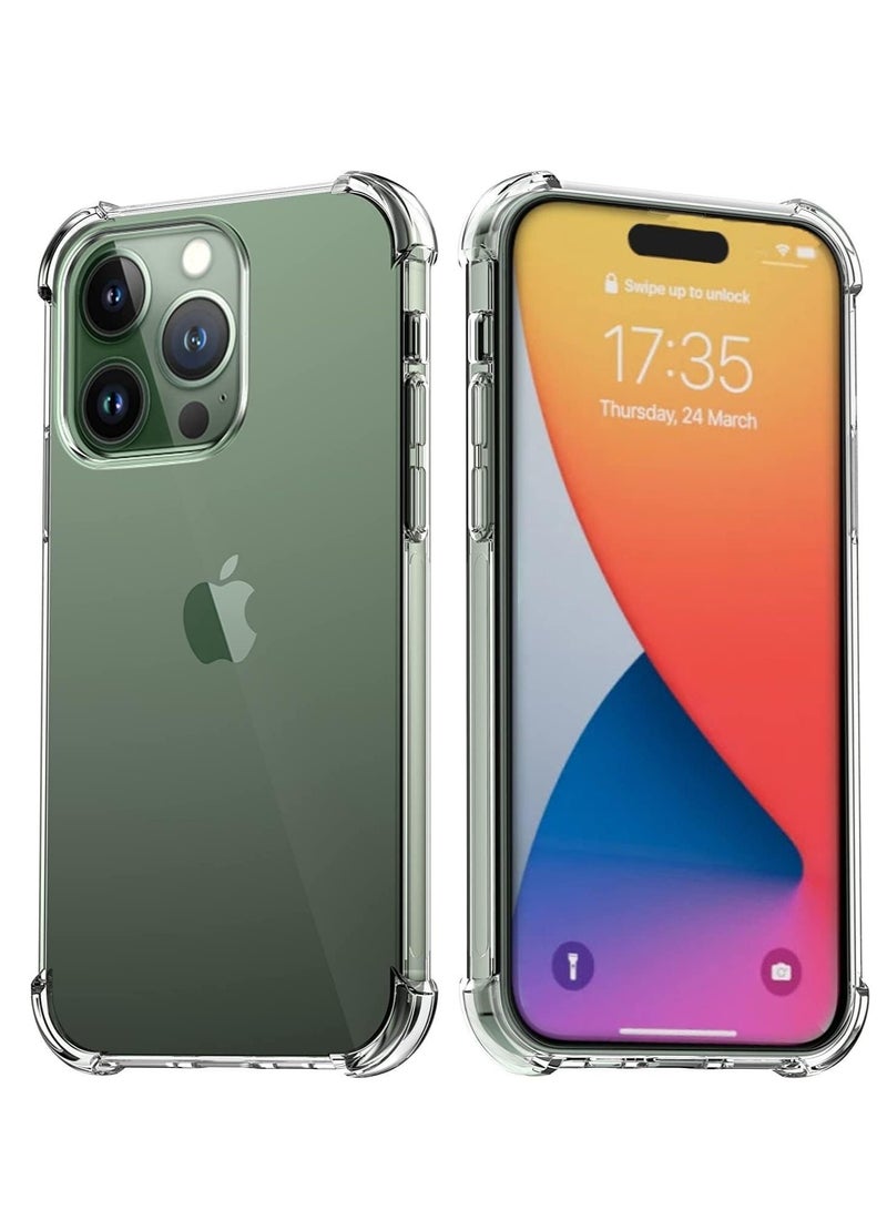 vesus iPhone 15 Pro Max Case 6.7 Inch Soft Flexible TPU Anti-Shock Slim Transparent Protective Back Cover with Reinforced Bumper Corners - Image 1