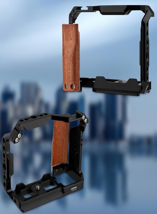 Leftfoto ZV-E10 II Upgraded Metal Camera Cage for Sony Alpha ZV-E10 II with Built-in Ergonomic Wooden Handle, Quick Mount Board for Arca for Vlog Video Recording - Image 5