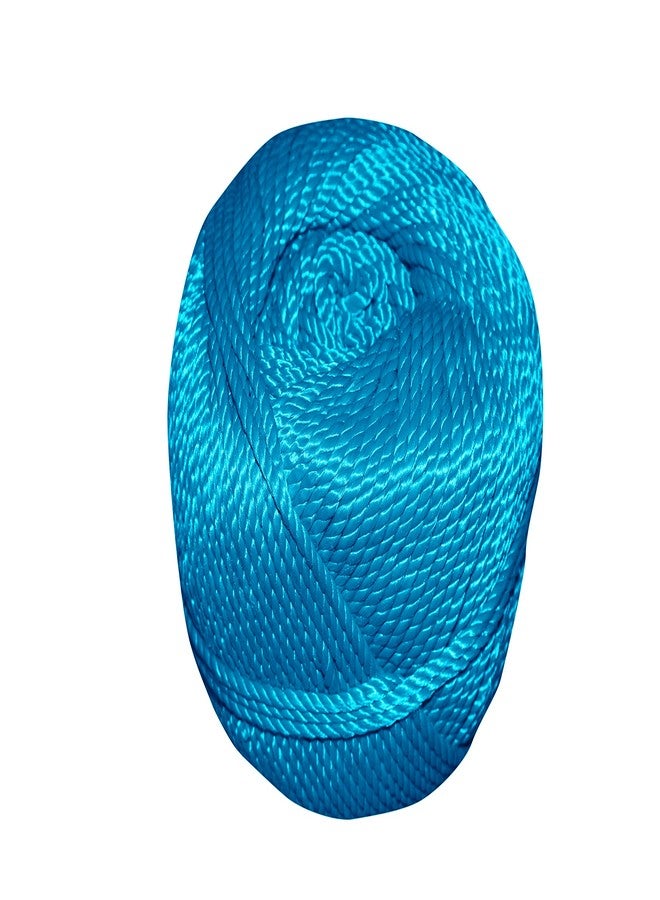 YNK 204 2.5 MM Nylon Clothing Line String, Rope for Clothes Drying, Twisted Multi Ferrous Multipurpose Outdoor Clothes Drying Wire, Travel- Friendly Rope for Cloth (Length- 50 M)- Light Blue - Image 1