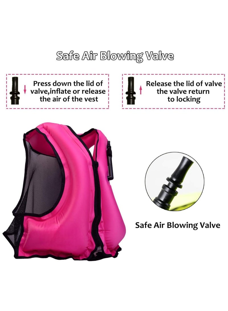 Generic Inflatable Life Jacket for Adults – Snorkeling & Swimming Vest with Whistle Valve, Zipper Closure & Mesh Back – Lightweight Floating Device for Water Sports, Surfing & Drifting - Image 3