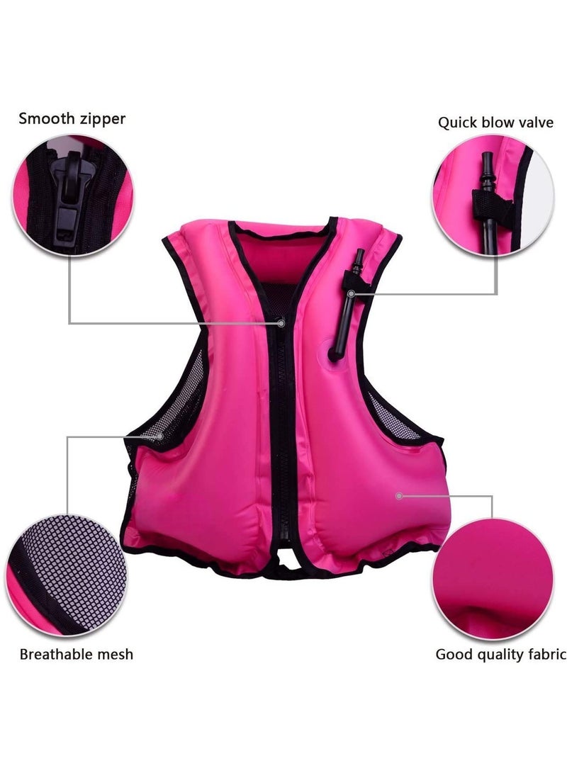 Generic Inflatable Life Jacket for Adults – Snorkeling & Swimming Vest with Whistle Valve, Zipper Closure & Mesh Back – Lightweight Floating Device for Water Sports, Surfing & Drifting - Image 5