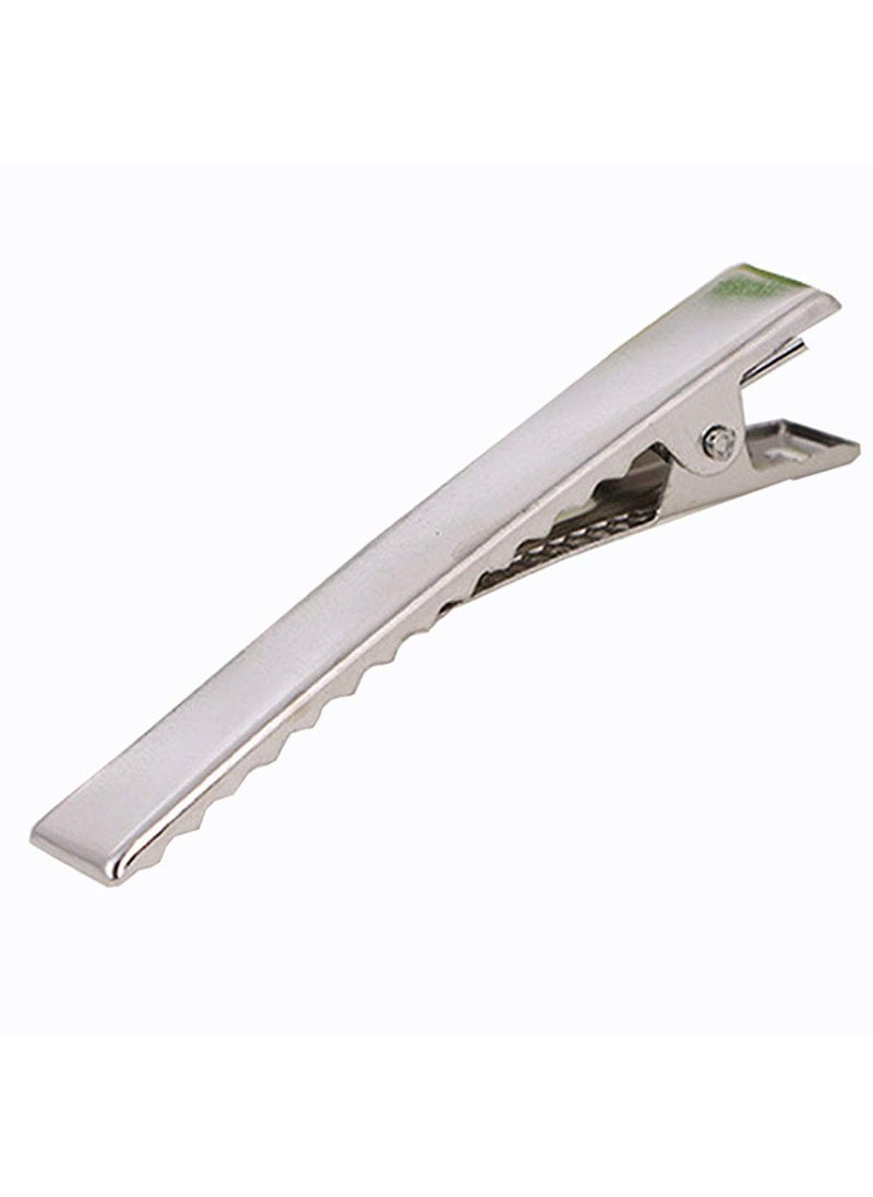 Teensery 100 Pcs 31 Inch Silver DIY Hair Clips  Metal Alligator Clip for Hair Care Styling Tools Arts  Crafts Projects Women Styling 