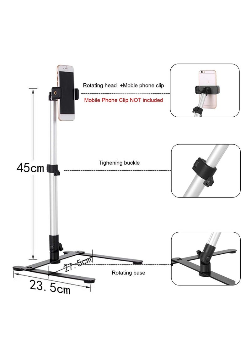 Arabest Adjustable Cell Phone Stand, Overhead Phone Mount, Camera Video Table Top Light Weight Holder for Recording Videos, Photography, Teaching Online Live Broadcast - Image 2