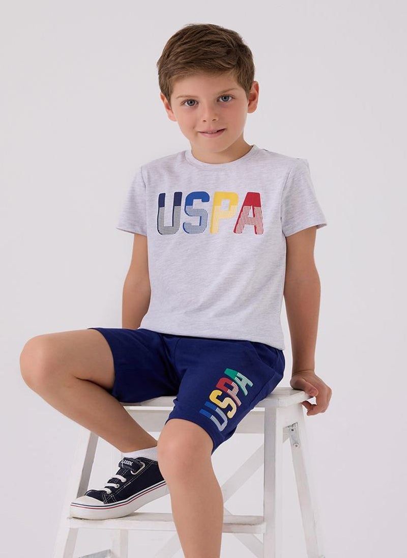 U.S. Polo Assn. - U.S. Polo Assn. Boys Multicolor/Grey Bermuda Set - Image 1