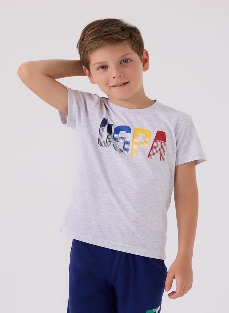 U.S. Polo Assn. - U.S. Polo Assn. Boys Multicolor/Grey Bermuda Set - Image 1