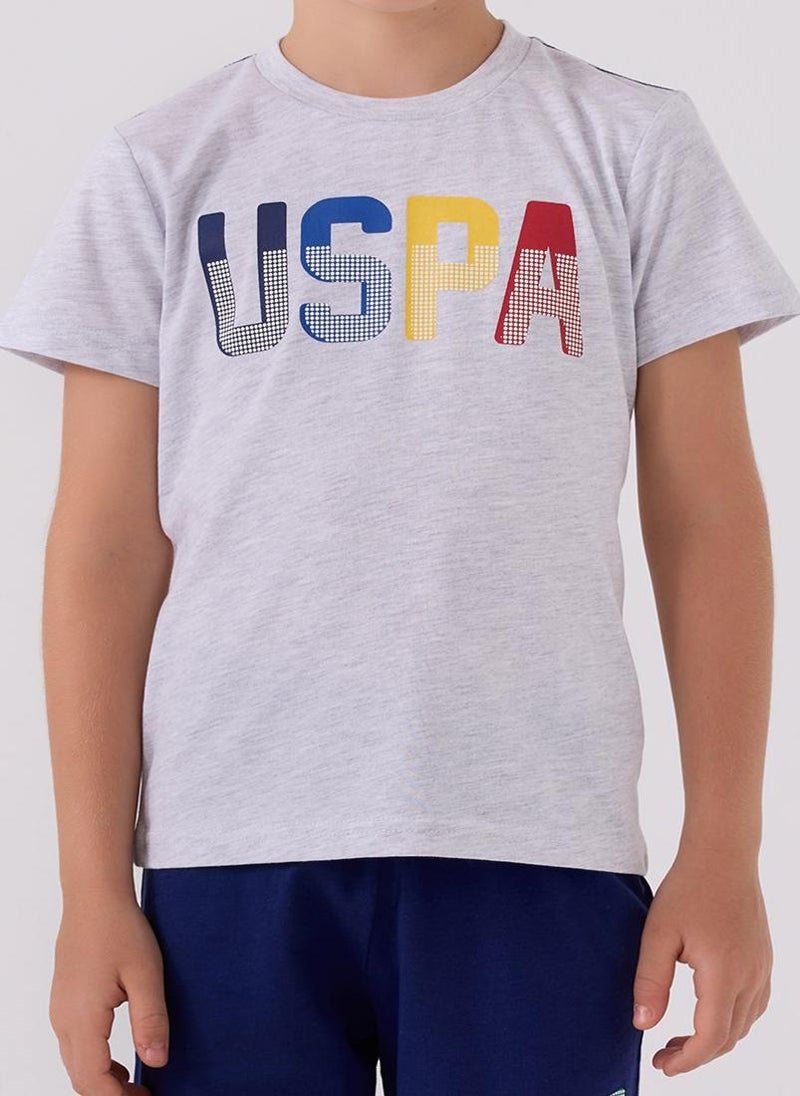 U.S. Polo Assn. - U.S. Polo Assn. Boys Multicolor/Grey Bermuda Set - Image 1
