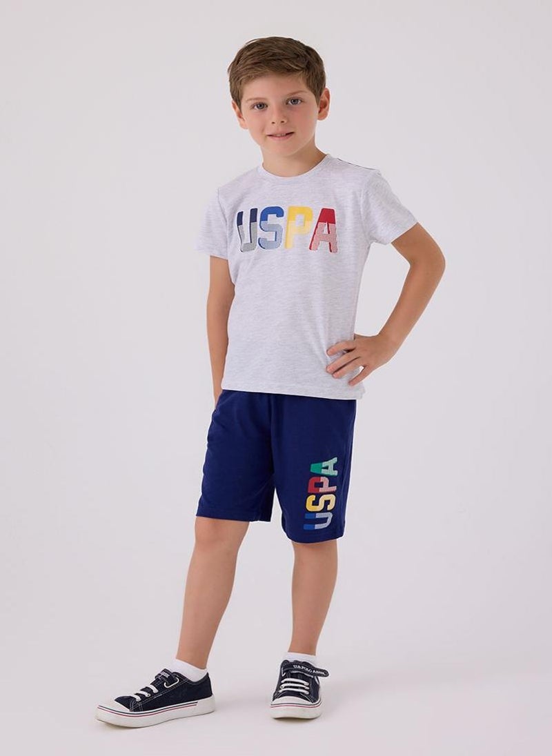 U.S. Polo Assn. - U.S. Polo Assn. Boys Multicolor/Grey Bermuda Set - Image 1