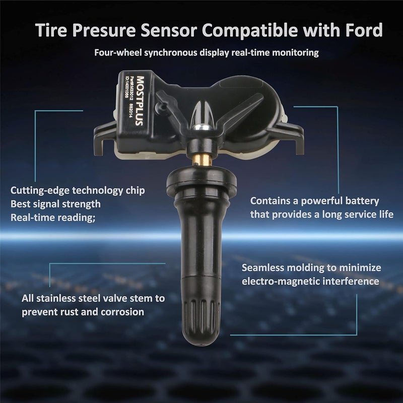 MOSTPLUS Tire Pressure Monitoring System Sensor (TPMS) Set of 4 for 2016-2019 Dodge Jeep Chrysler - Image 3