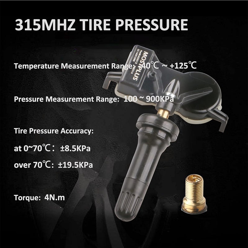 MOSTPLUS Tire Pressure Monitoring System Sensor (TPMS) Set of 4 for 2016-2019 Dodge Jeep Chrysler - Image 5
