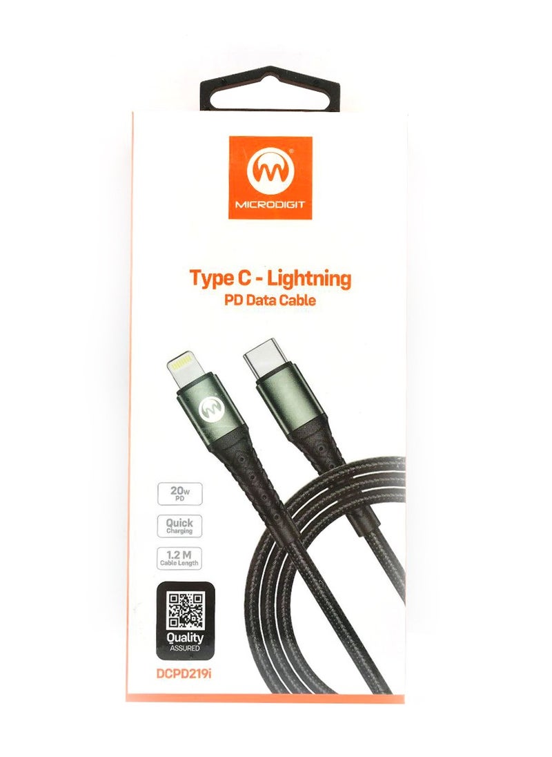 Generic - Microdigit Type-C to Lightning 20W Fast Charging Cable 1.2M – DCPD219i - Image 1