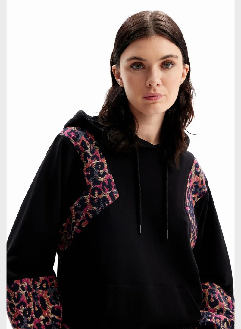 DESIGUAL Printed Draw String Hoodie