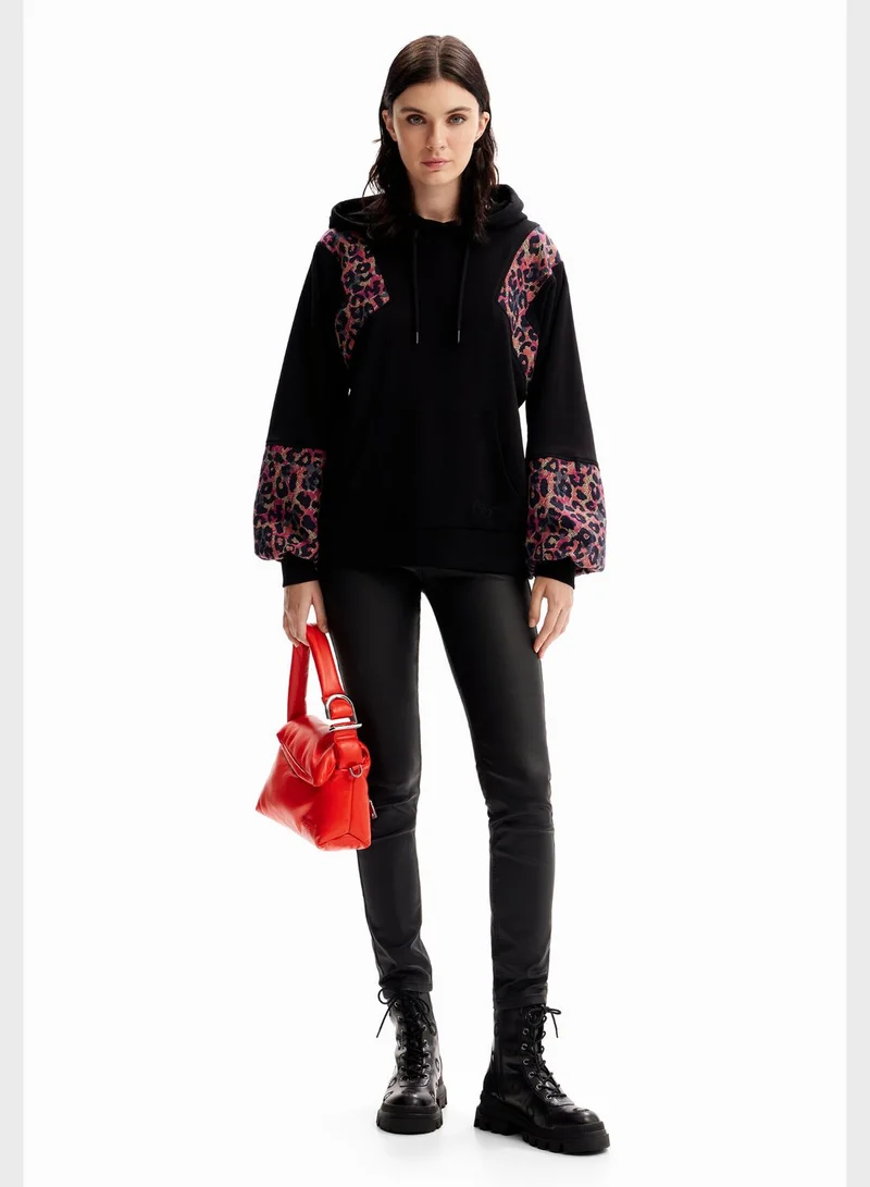 DESIGUAL Printed Draw String Hoodie