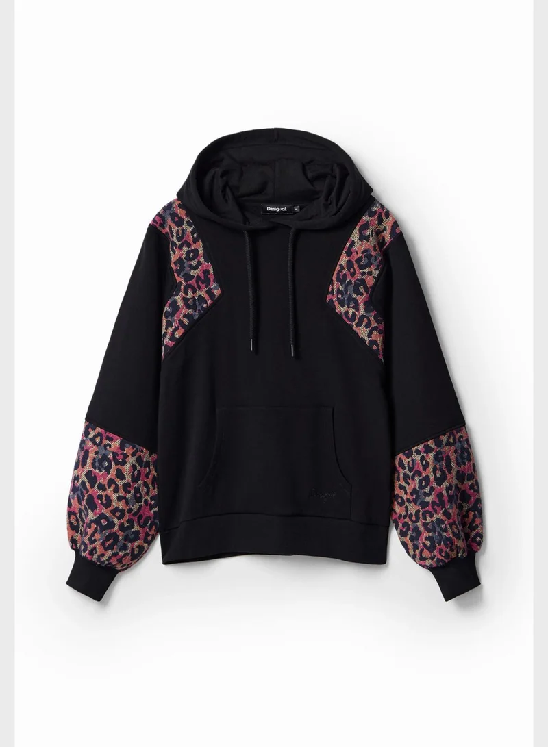 DESIGUAL Printed Draw String Hoodie