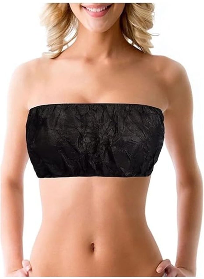 Elite Disposable Non Woven Bra Black (100Pcs/Pack) - Image 2
