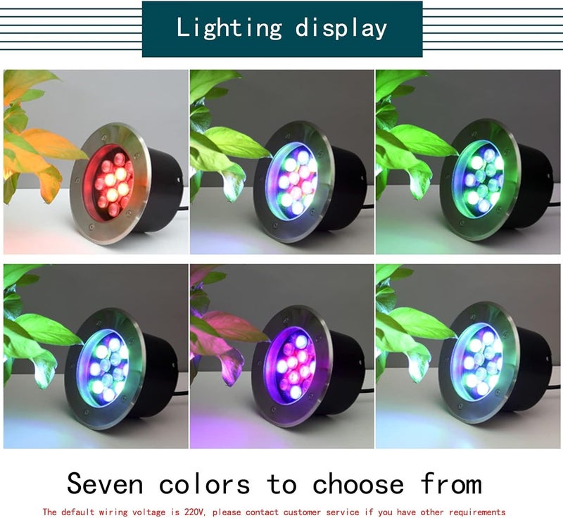 ضوء LED غائر تحت الأرض، جهد منخفض DC24V، ستانلس ستيل، مقاوم للماء بمعيار IP68، إضاءة خارجية للمناظر الطبيعية للبرك وأحواض الأسماك والساحات - Image 3