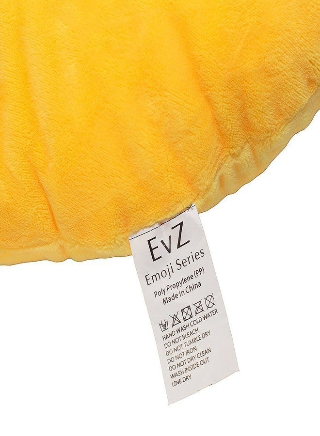EvZ Emoji Throwingkiss Face Emoticon Cushion Stuffed Plush Soft Pillow, Official Certified, 32cm Yellow - Image 2