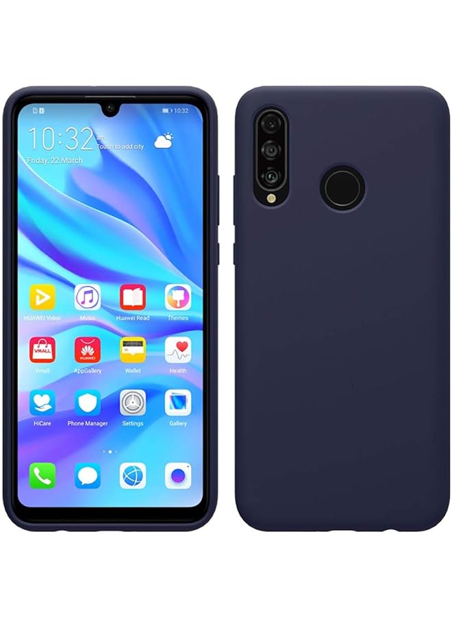 3إي غطاء TPU مرن من البلاستيك غير اللامع لهاتف هواوي P30 لايت أزرق داكن - Image 1