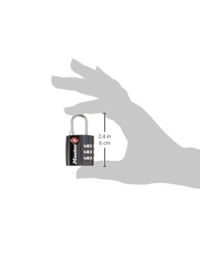 Master Lock 4680Dblk Tsa-Approved Luggage Lock  1-3 16-In. Wide  Black - Image 5