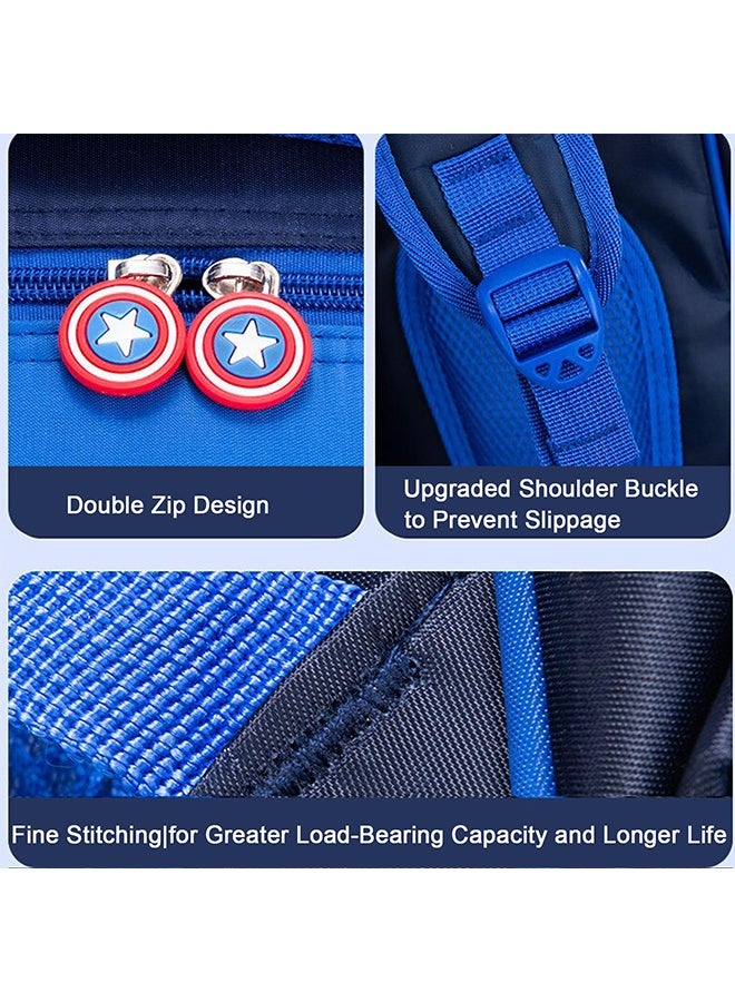 بيوينتي 3D حقيبة مدرسة أبطال مارفل ، حقائب مدرسية كبيرة للأولاد عالية القدرة ومقاومة للماء مع صندوق القرطاسية حقيبة مدرسة للأطفال. حقيبة الظهر حقيبة المدرسة للأولاد 6-12 سنة - Image 5
