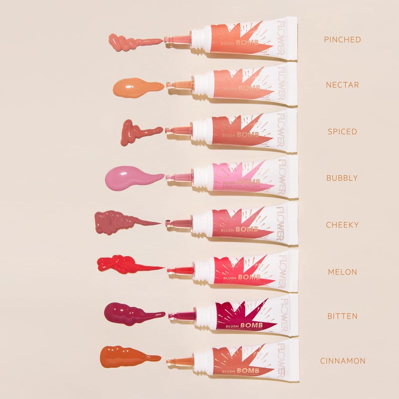 Flower Beauty بلوش سائل من FLOWER Beauty بواسطة درو باريمور - قطرات لون مكياج بومب - تركيبة خفيفة وحريرية + بلوش جل كريمي للخدين - لمسة مشعة + لامعة - قابلة للبناء + تركيبة خفيفة - خالية من القسوة + نباتية (Cheeky) - Image 5