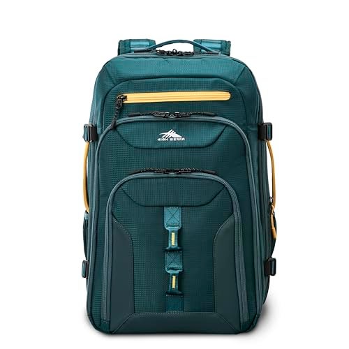 High Sierra Hi-Life Travel Backpack - Features 2-inch Expansion, WetPak Pockets, 17” Laptop Compartment, Stack-It Strap, Adjustable Sternum Strap, Fleece Pocket, Dual Water Bottle Pockets - Image 2