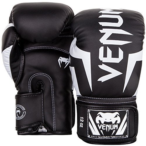 Venum Elite Boxing Gloves - Black/White - Image 2