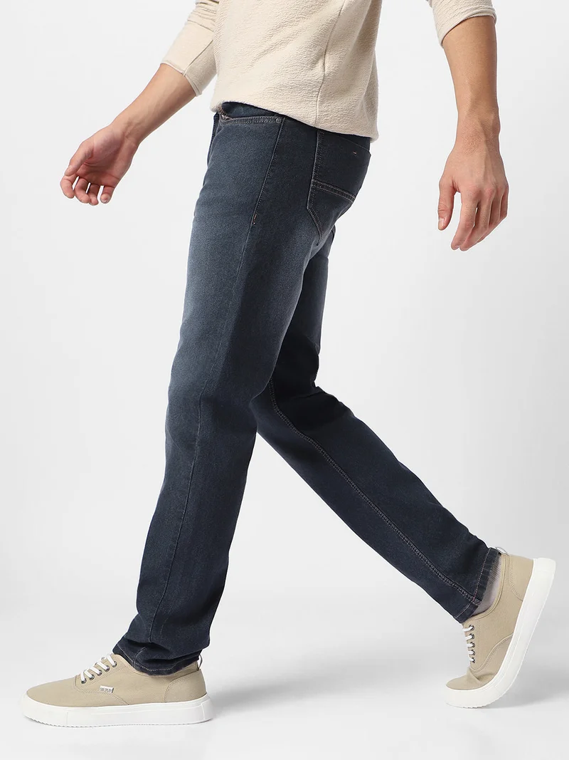 Urbano Fashion  Urbano Fashion Men's Grey Regular Fit Washed Jeans Stretchable  | Best Price UAE