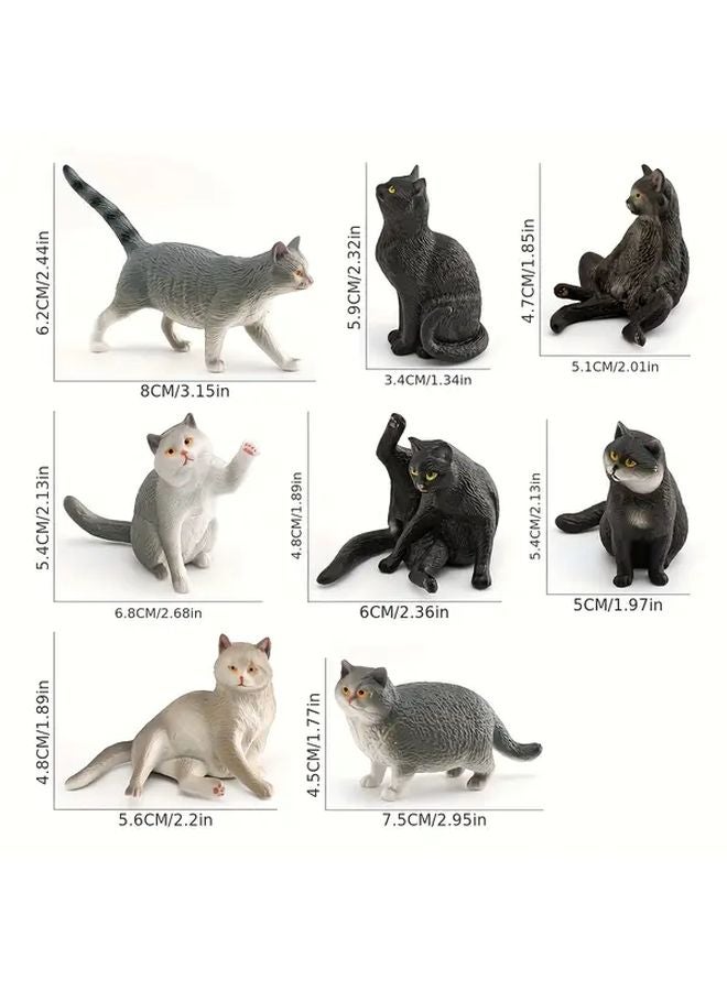 Miniature Simulated Orange Tabby British Shorthair Cat Model 3368 Desktop Ornament - Image 3