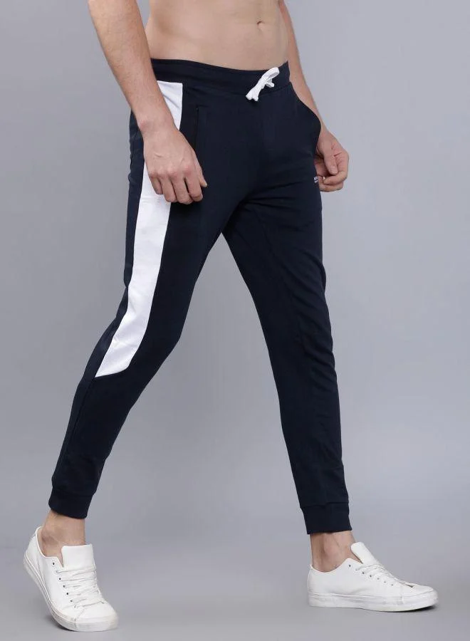 The Indian Garage Co Men Slim Fit Solid Mid-Rise Stretchable Knitted Jogger Trousers