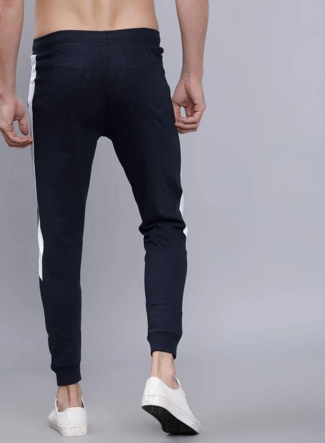 The Indian Garage Co Men Slim Fit Solid Mid-Rise Stretchable Knitted Jogger Trousers