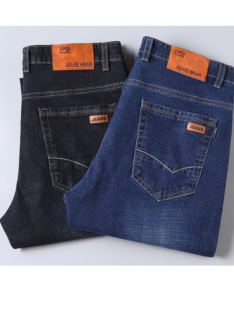 Mens jeans pants straight fit tapered leg skinny jean for work and casual BL34 - Image 2