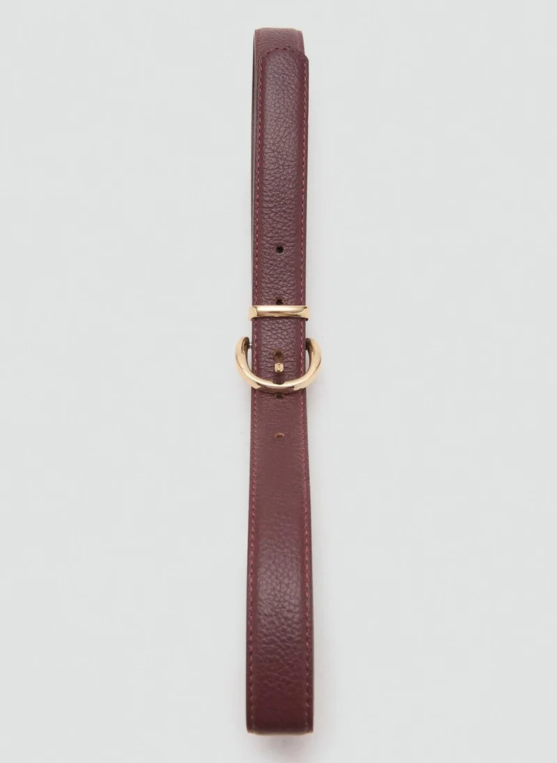MANGO Oval buckle belt