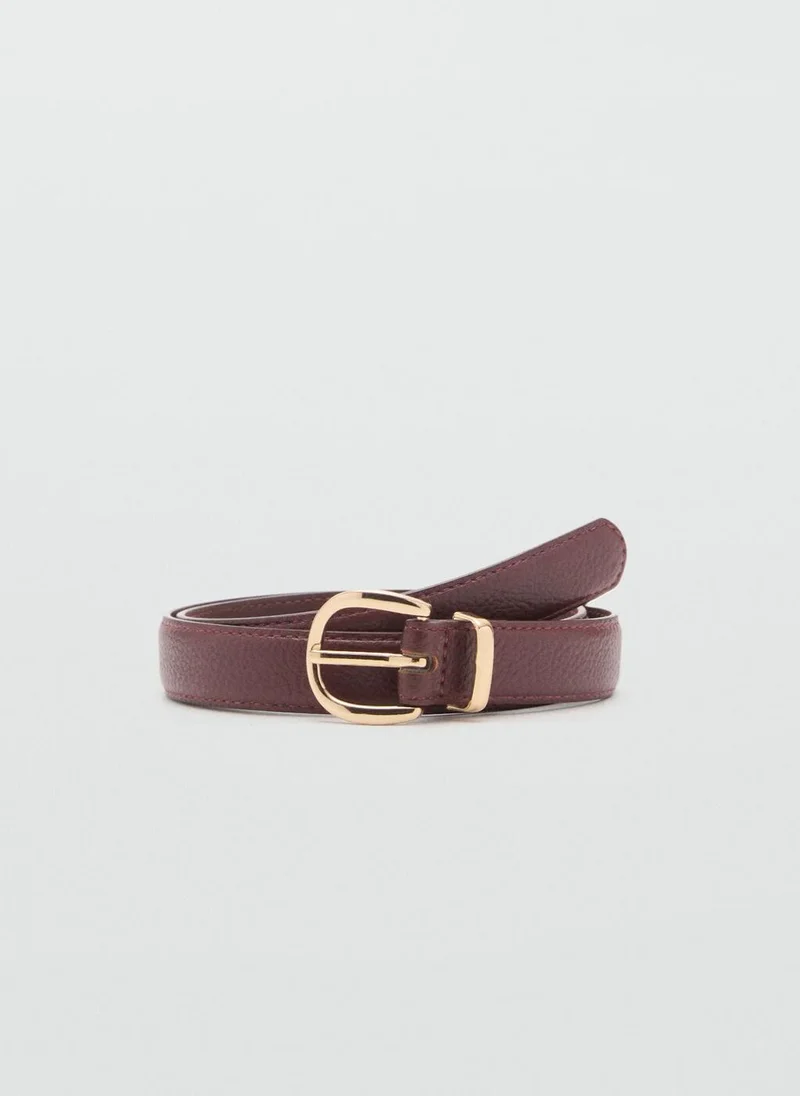 MANGO Oval buckle belt
