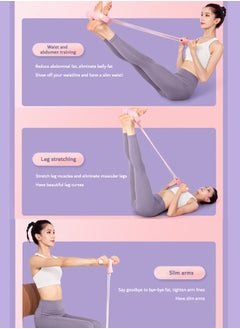 ULHYC 5-Piece Skin-Friendly Resistance Fitness Bands, Yoga Fitness Set With Tensioners, Yoga Rings, Tension Ropes, Etc Combination Training Doubles The Effect  - Image 3