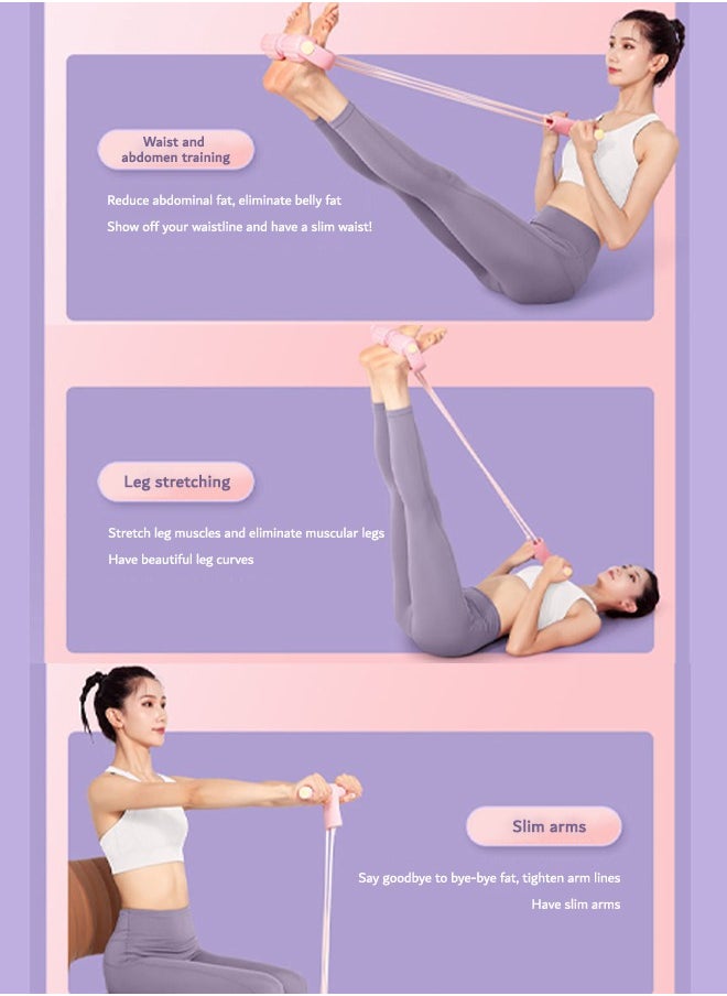 ULHYC 5-Piece Skin-Friendly Resistance Fitness Bands, Yoga Fitness Set With Tensioners, Yoga Rings, Tension Ropes, Etc Combination Training Doubles The Effect  - Image 3