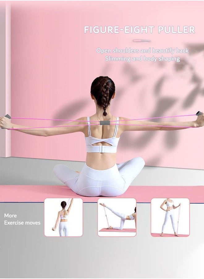 ULHYC 5-Piece Skin-Friendly Resistance Fitness Bands, Yoga Fitness Set With Tensioners, Yoga Rings, Tension Ropes, Etc Combination Training Doubles The Effect  - Image 5
