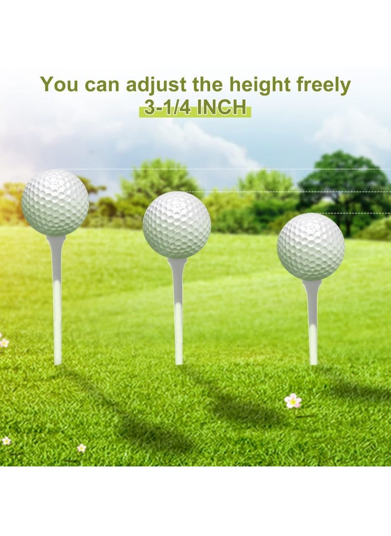 KASTWAVE 200 Pcs Golf Tees Bulk Wood Tees 3-1/4 Inch Tall, White Golf Tees for Women Men Ladies Clubs Golf Ball Theme Party Accessories  - Image 5