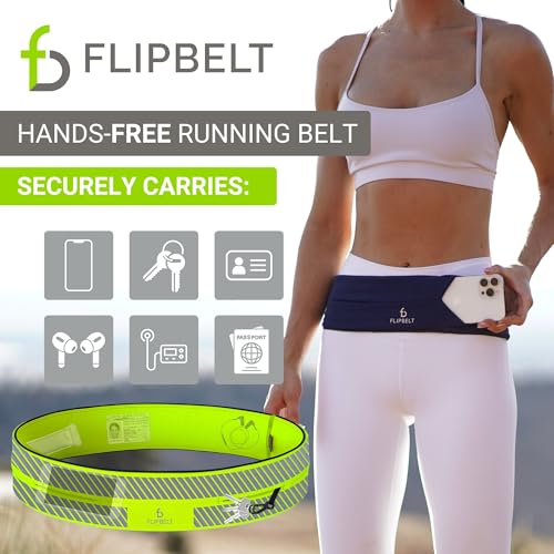 FlipBelt Reflective Running Belt Reflective Neon Yellow, Extra Large - Image 2