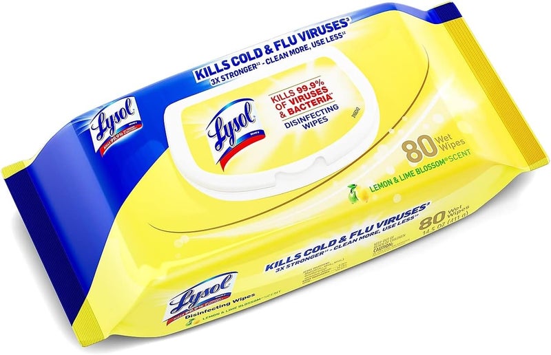 Lysol Disinfecting Wipes - Lemon & Lime Blossom Flatpack 80 ct. (Pack of 1) - Image 4