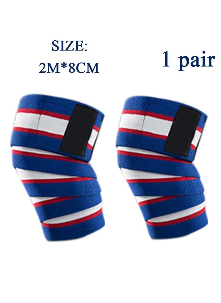 Generic - Knee Wraps Men Fitness Weight Lifting Elastic Bandage Compression Knee Support Sports Strap Knee Protector Bands Pad Sleeve - Image 1
