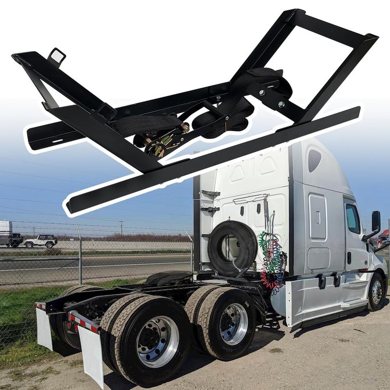 GOORIDA Durable SemiTruck Spare Tire Rack Versatile Carrier EasytoUse Mount Secure Holder for Reliable OnTheRoad Preparedness